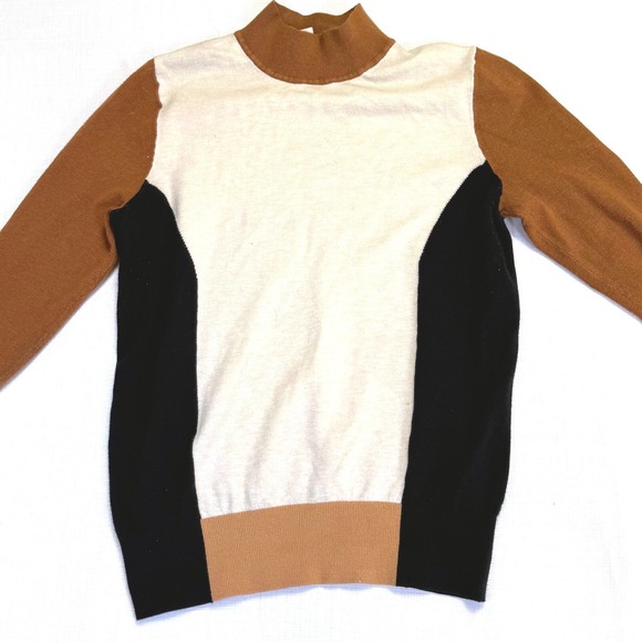 LOFT Sweaters - LOFT Colorblock Mock Neck Sweater Long Sleeve Women's Size M‎